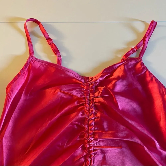 Japna satinlike pink ruched blouse - Picture 6 of 9